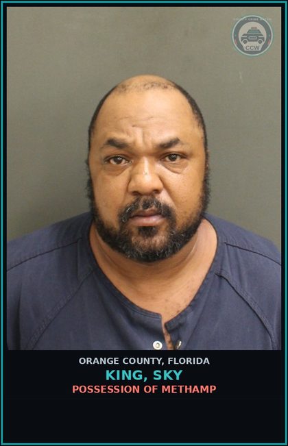 CCW arrest card for KING, SKY in Orange County: POSSESSION OF Methamp