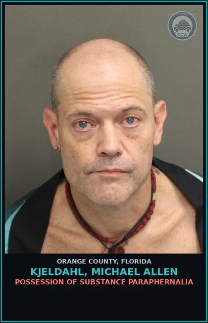 CCW arrest card for KJELDAHL, MICHAEL ALLEN in Orange County: POSSESSION OF DRUG PARAPHERNALIA