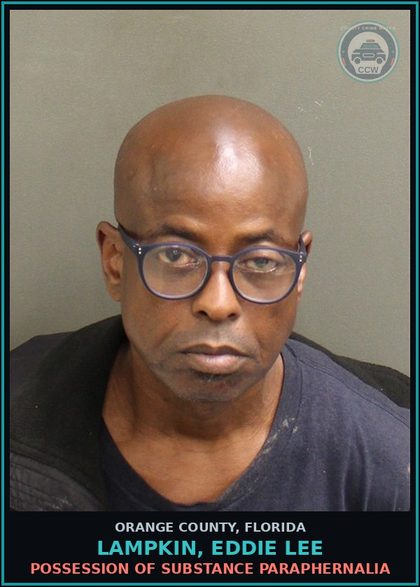 CCW arrest card for LAMPKIN, EDDIE LEE in Orange County: PETIT THEFT 2 OR MORE PRIOR CONV
