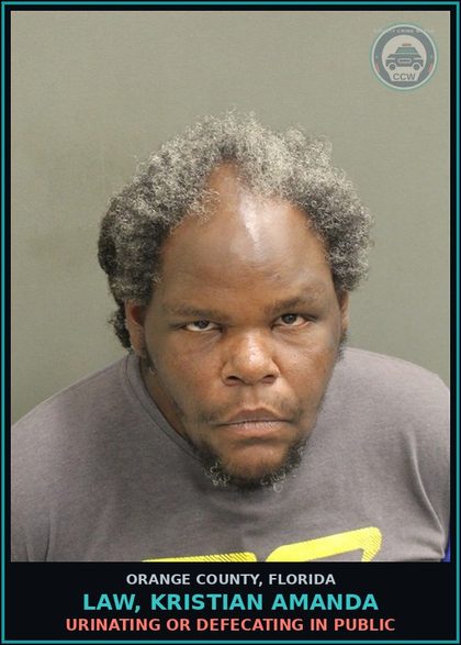 CCW arrest card for LAW, KRISTIAN AMANDA in Orange County: URINATING OR DEFECATING IN PUBLIC