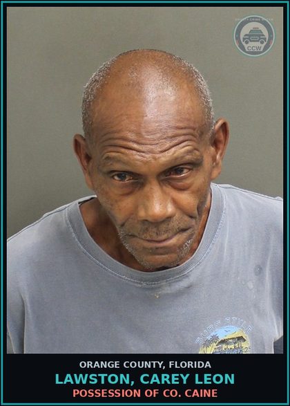 CCW arrest card for LAWSTON, CAREY LEON in Orange County: POSSESSION OF COCAINE