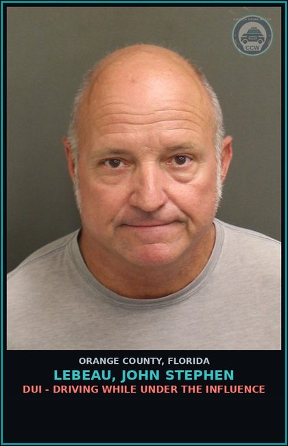 CCW arrest card for LEBEAU, JOHN STEPHEN in Orange County: VIOLATION OF PTR COND. ON DOM. VIOL. CASE