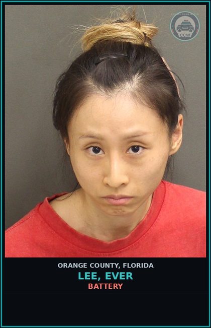 CCW arrest card for LEE, EVER in Orange County: BATTERY
