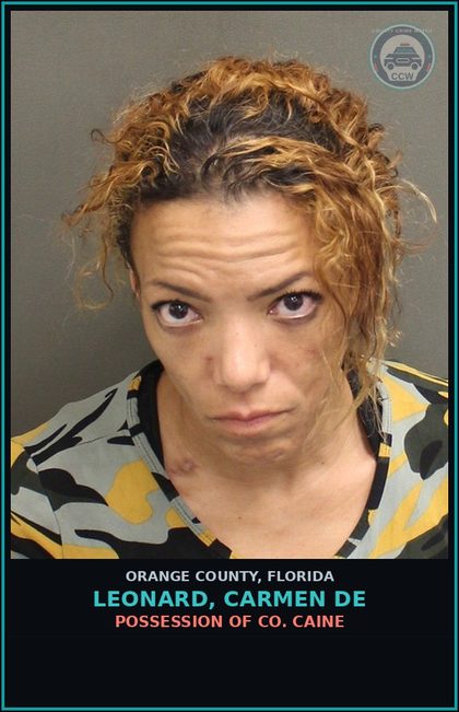 CCW arrest card for LEONARD, CARMEN DE in Orange County: FAILURE OF DEFENDANT TO APPEAR