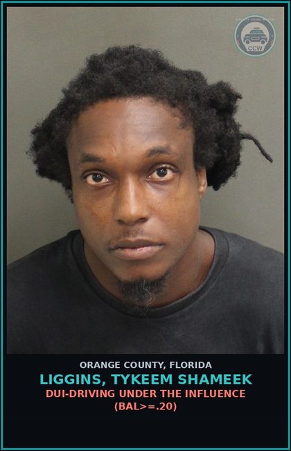 CCW arrest card for LIGGINS, TYKEEM SHAMEEK in Orange County: CAMPING PROHIBITED; EXCEPTIONS