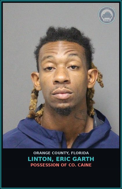 CCW arrest card for LINTON, ERIC GARTH in Orange County: DRIVING WHILE LICENSE REVOKED AS HAB. OFF.