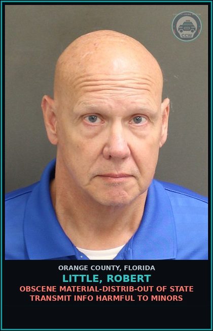 CCW arrest card for LITTLE, ROBERT in Orange County: OBSCENE MATERIAL-DISTRIB-OUT OF STATE TRANSMIT INFO HARMFUL TO MINORS