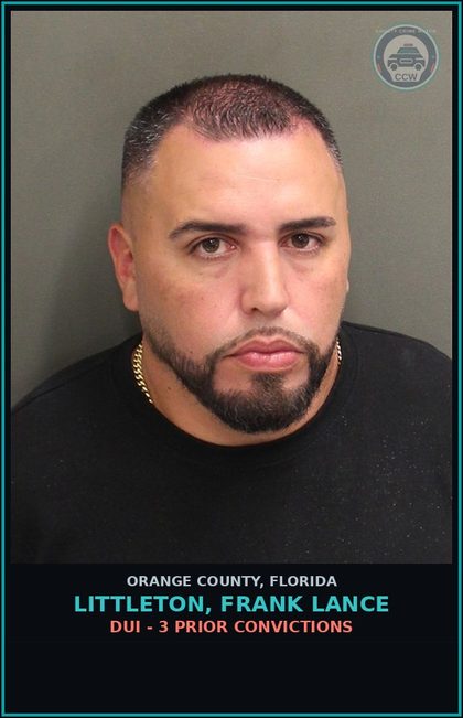 CCW arrest card for LITTLETON, FRANK LANCE in Orange County: DRIVING WHILE LICENSE REVOKED AS HAB. OFF.