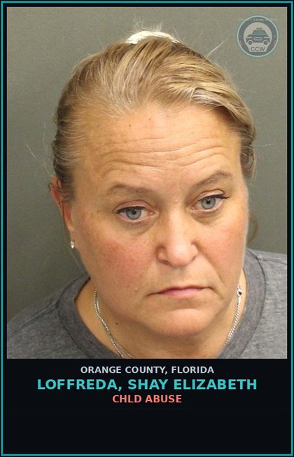 CCW arrest card for LOFFREDA, SHAY ELIZABETH in Orange County: BATTERY ON LAW ENFORCEMENT OFFICER