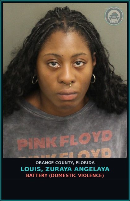 CCW arrest card for LOUIS, ZURAYA ANGELAYA in Orange County: BATTERY (DOMESTIC VIOLENCE)