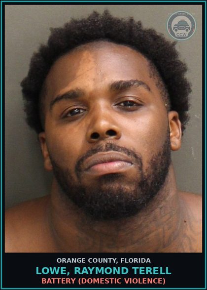 CCW arrest card for LOWE, RAYMOND TERELL in Orange County: RESISTING OFFICER WITHOUT VIOLENCE