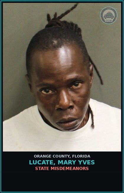 CCW arrest card for LUCATE, MARY YVES in Orange County: STATE MISDEMEANORS