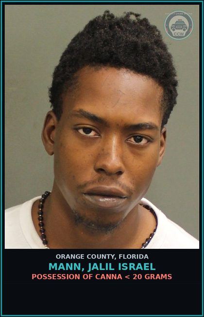 CCW arrest card for MANN, JALIL ISRAEL in Orange County: VIOLATION OF PROBATION