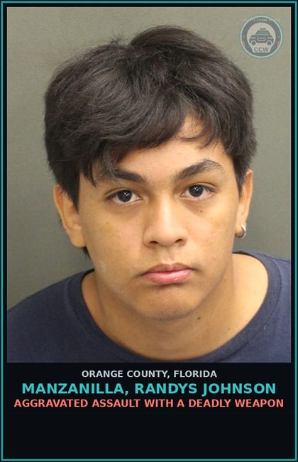 CCW arrest card for MANZANILLA, RANDYS JOHNSON in Orange County: AGGRAVATED ASSAULT WITH A DEADLY WEAPON