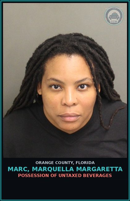 CCW arrest card for MARC, MARQUELLA MARGARETTA in Orange County: POSSESSION OF UNTAXED BEVERAGES