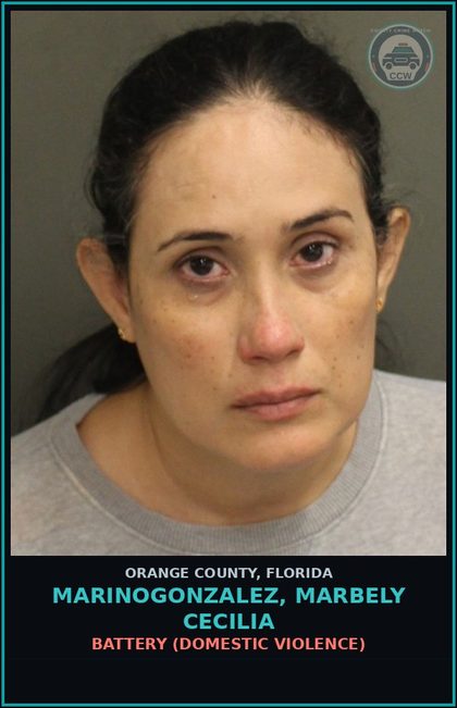 CCW arrest card for MARINOGONZALEZ, MARBELY CECILIA in Orange County: BATTERY (DOMESTIC VIOLENCE)