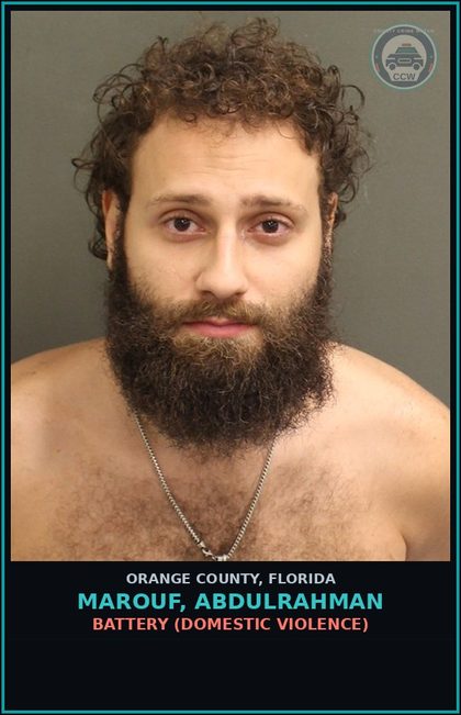 CCW arrest card for MAROUF, ABDULRAHMAN in Orange County: BATTERY (DOMESTIC VIOLENCE)
