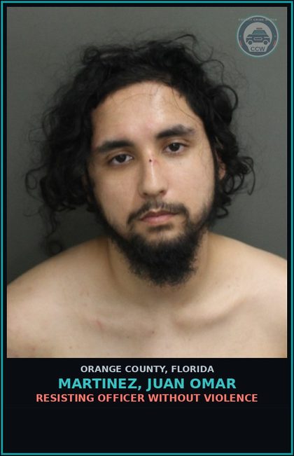 CCW arrest card for MARTINEZ, JUAN OMAR in Orange County: FAILURE OF DEFENDANT TO APPEAR
