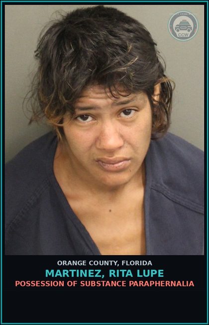 CCW arrest card for MARTINEZ, RITA LUPE in Orange County: POSSESSION OF DRUG PARAPHERNALIA