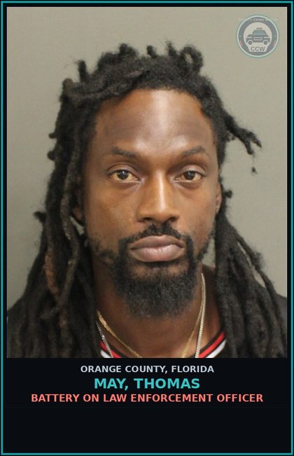CCW arrest card for MAY, THOMAS in Orange County: ATT. FLEEING/ATTEMPTING TO ELUDE A LEO