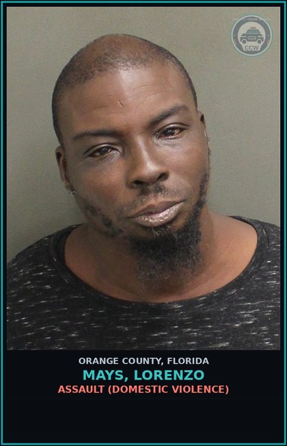 CCW arrest card for MAYS, LORENZO in Orange County: ASSAULT (DOMESTIC VIOLENCE)