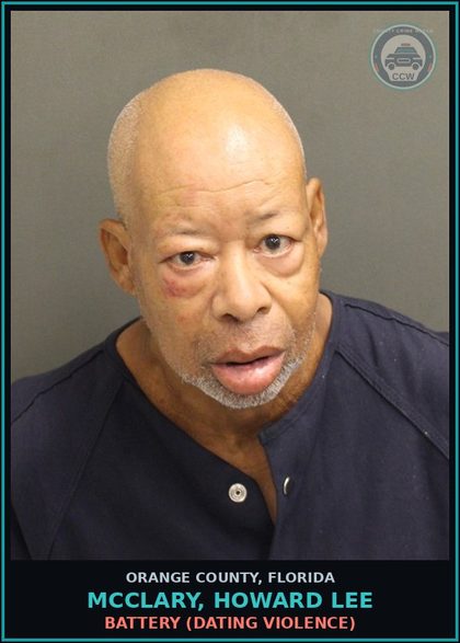 CCW arrest card for MCCLARY, HOWARD LEE in Orange County: BATTERY (DATING VIOLENCE)