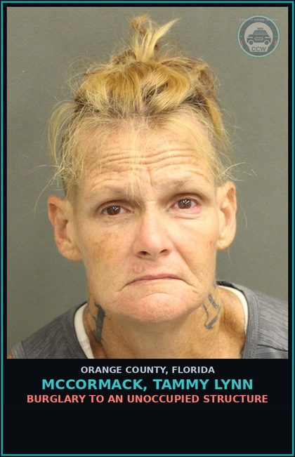 CCW arrest card for MCCORMACK, TAMMY LYNN in Orange County: DRUGS-SELL-SELL contr substance SCHEDULE II