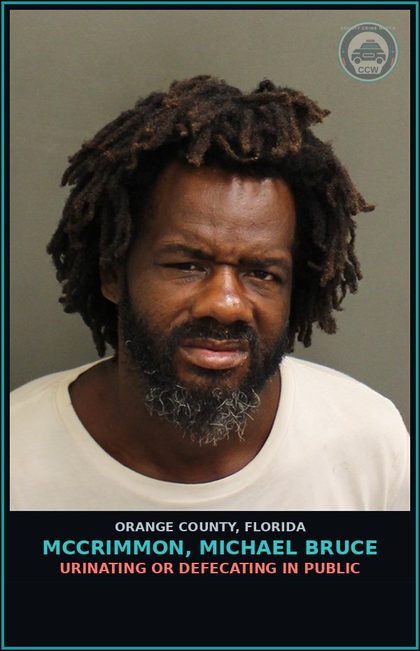 CCW arrest card for MCCRIMMON, MICHAEL BRUCE in Orange County: URINATING OR DEFECATING IN PUBLIC