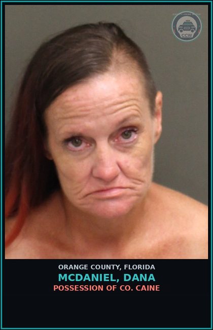 CCW arrest card for MCDANIEL, DANA in Orange County: POSSESSION OF COCAINE