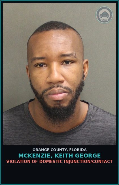 CCW arrest card for MCKENZIE, KEITH GEORGE in Orange County: VIOLATION OF DOMESTIC INJUNCTION/CONTACT
