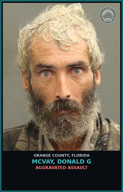 CCW arrest card for MCVAY, DONALD G in Orange County: RESISTING OFFICER WITHOUT VIOLENCE