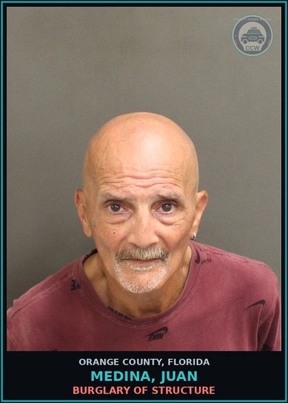CCW arrest card for MEDINA, JUAN in Orange County: GRAND THEFT 3RD DEGREE (>750, <$5000)