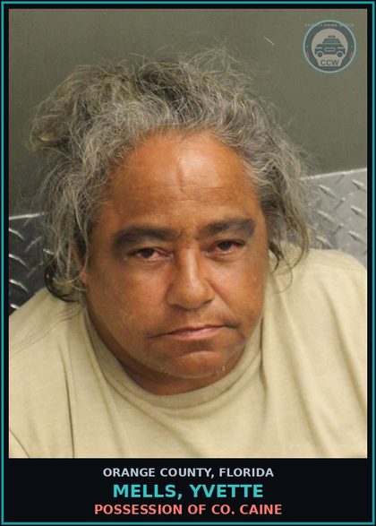 CCW arrest card for MELLS, YVETTE in Orange County: POSSESSION OF COCAINE
