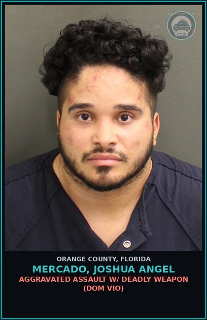 CCW arrest card for MERCADO, JOSHUA ANGEL in Orange County: FALSE IMPRISONMENT