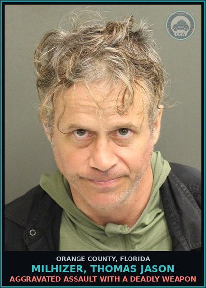 CCW arrest card for MILHIZER, THOMAS JASON in Orange County: ROBBERY (SUDDEN SNATCHING)