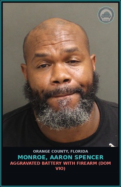 CCW arrest card for MONROE, AARON SPENCER in Orange County: POSSESSION OF Canna > 20 GRAMS