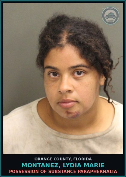 CCW arrest card for MONTANEZ, LYDIA MARIE in Orange County: POSSESSION OF DRUG PARAPHERNALIA