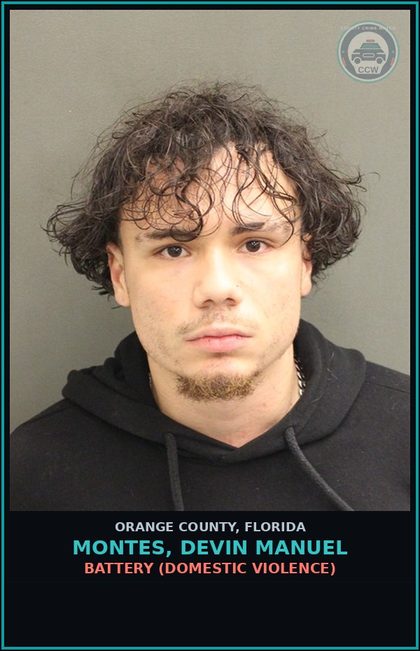 CCW arrest card for MONTES, DEVIN MANUEL in Orange County: BATTERY (DOMESTIC VIOLENCE)