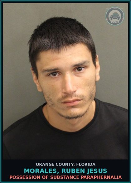 CCW arrest card for MORALES, RUBEN JESUS in Orange County: POSSESSION OF DRUG PARAPHERNALIA
