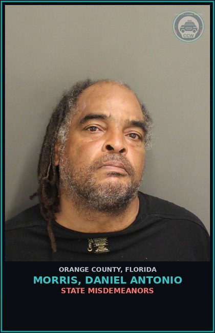 CCW arrest card for MORRIS, DANIEL ANTONIO in Orange County: STATE MISDEMEANORS