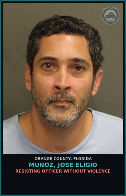 CCW arrest card for MUNOZ, JOSE ELIGIO in Orange County: RESISTING OFFICER WITHOUT VIOLENCE