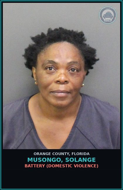 CCW arrest card for MUSONGO, SOLANGE in Orange County: BATTERY (DOMESTIC VIOLENCE)