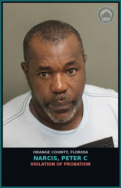 CCW arrest card for NARCIS, PETER C in Orange County: VIOLATION OF PROBATION