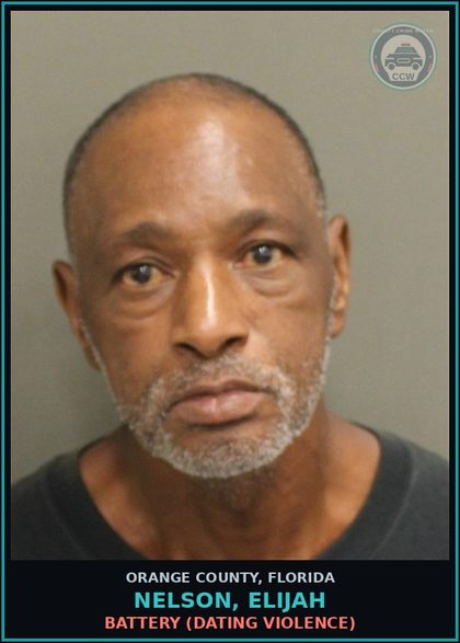 CCW arrest card for NELSON, ELIJAH in Orange County: BATTERY (DATING VIOLENCE)