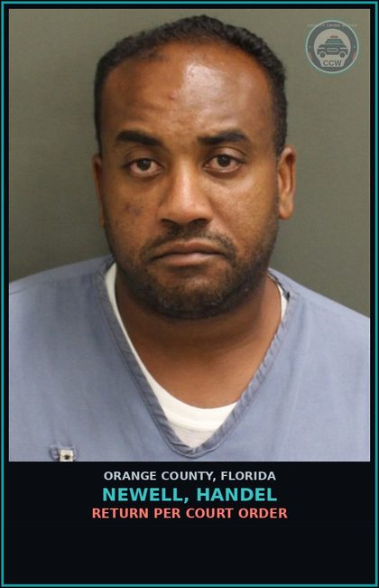 CCW arrest card for NEWELL, HANDEL in Orange County: RETURN PER COURT ORDER