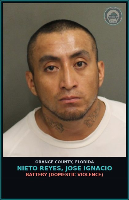 CCW arrest card for NIETO REYES, JOSE IGNACIO in Orange County: POSSESSION OF Methamp