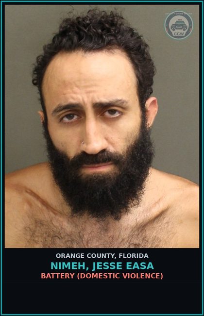 CCW arrest card for NIMEH, JESSE EASA in Orange County: BATTERY (DOMESTIC VIOLENCE)