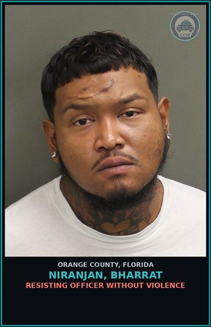 CCW arrest card for NIRANJAN, BHARRAT in Orange County: VIOLATION OF PROBATION