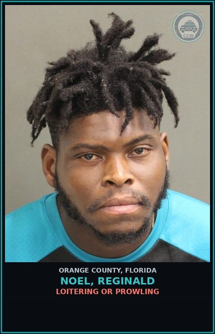 CCW arrest card for NOEL, REGINALD in Orange County: LOITERING OR PROWLING