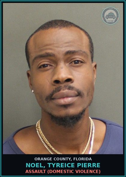 CCW arrest card for NOEL, TYREICE PIERRE in Orange County: ASSAULT (DOMESTIC VIOLENCE)